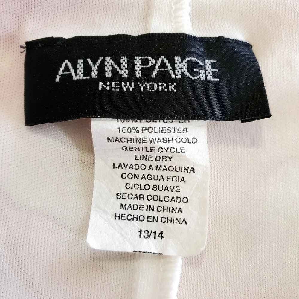 1204 * Alyn Paige New York Floral Hankerchielf Hem Dress Pink Size 13/14 - Picture 3 of 7